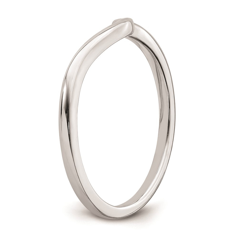 14K Weißgold Ring, konturiert
