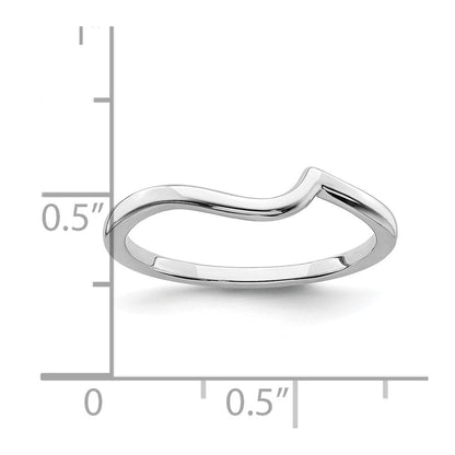 14K Weißgold Ring, konturiert