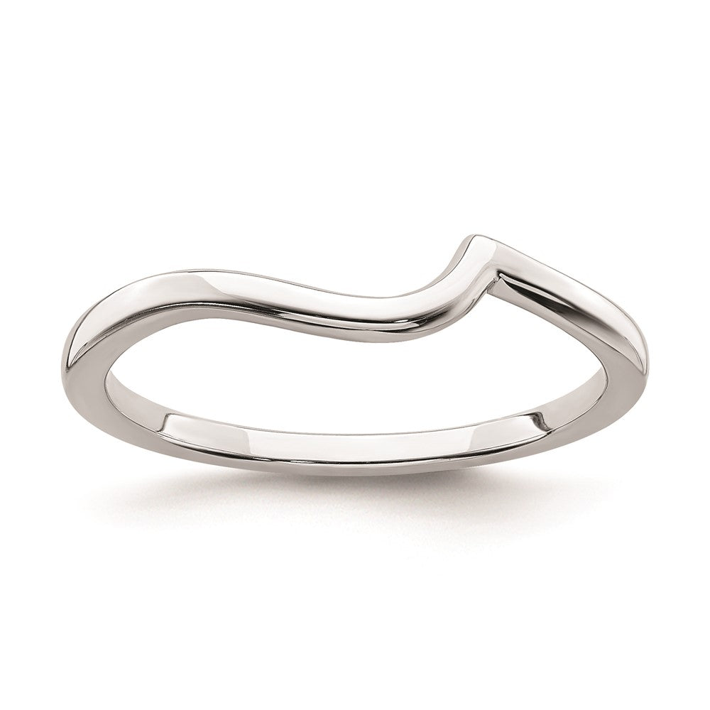 14K Weißgold Ring, konturiert