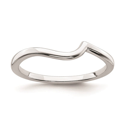 14K Weißgold Ring, konturiert