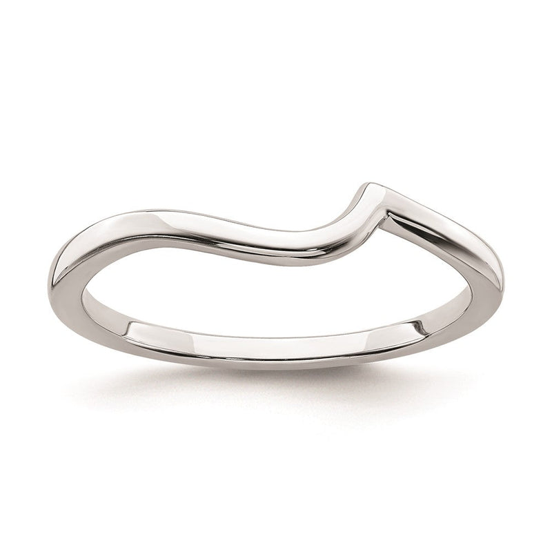14K Weißgold Ring, konturiert