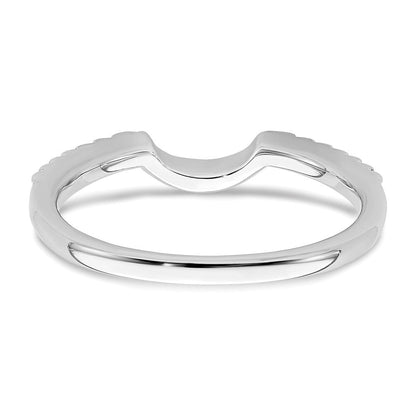 14K Weißgold Diamant-Ring mit konturierter Form