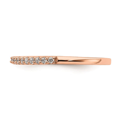 14K Roségold Ehering mit echten Diamanten