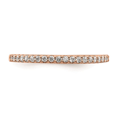14K Roségold Ehering mit echten Diamanten