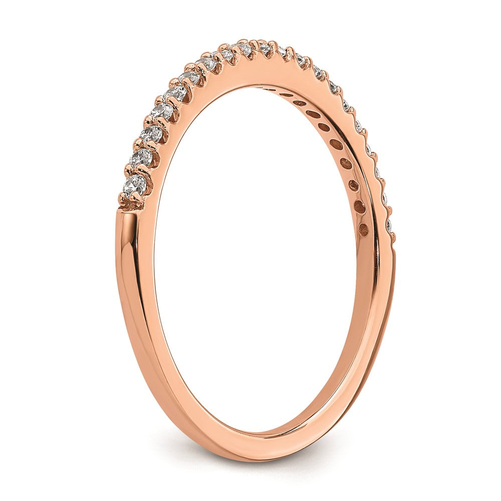 14K Roségold Ehering mit echten Diamanten