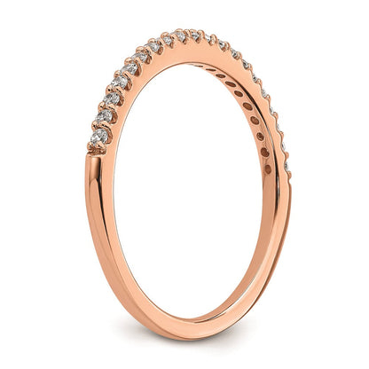 14K Roségold Ehering mit echten Diamanten