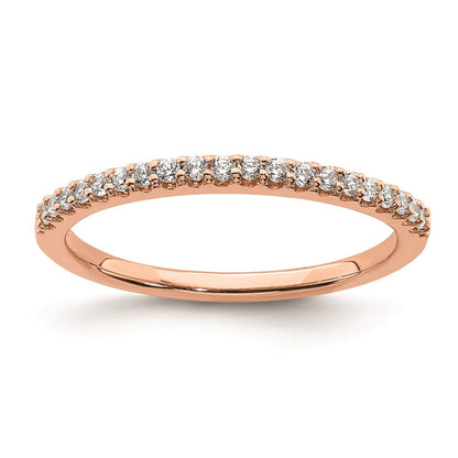 14K Roségold Ehering mit echten Diamanten