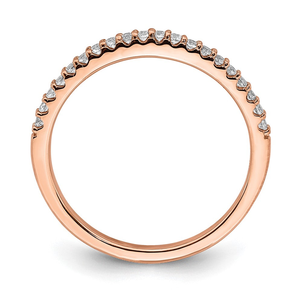 14K Roségold Ehering mit 0,2 ct. laborgezüchteten Diamanten, VS/SI+ G+