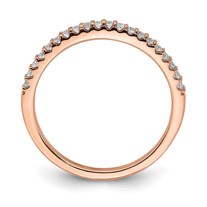 14K Roségold Ehering mit 0,2 ct. laborgezüchteten Diamanten, VS/SI+ G+