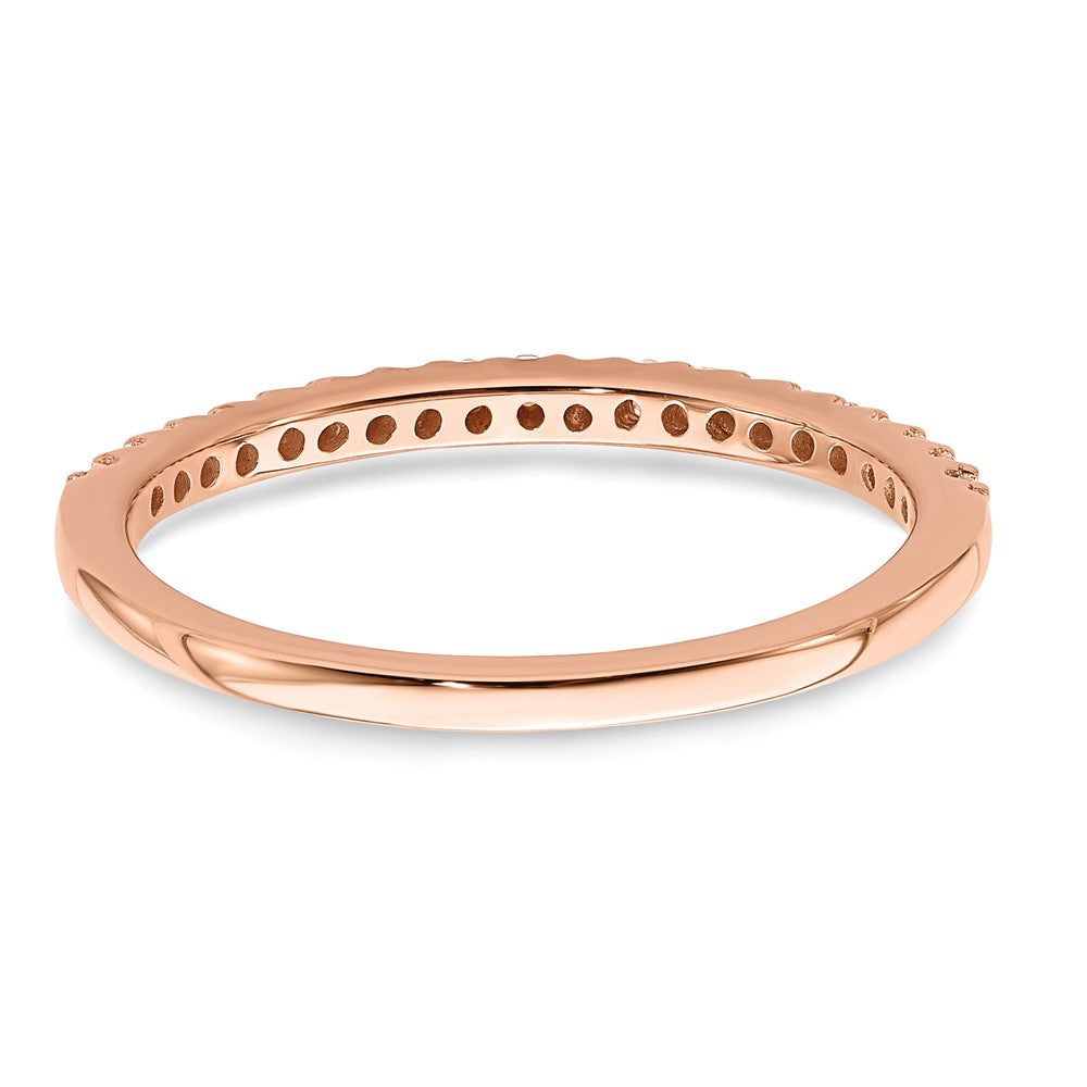 14K Roségold Ehering mit 0,2 ct. laborgezüchteten Diamanten, VS/SI+ G+