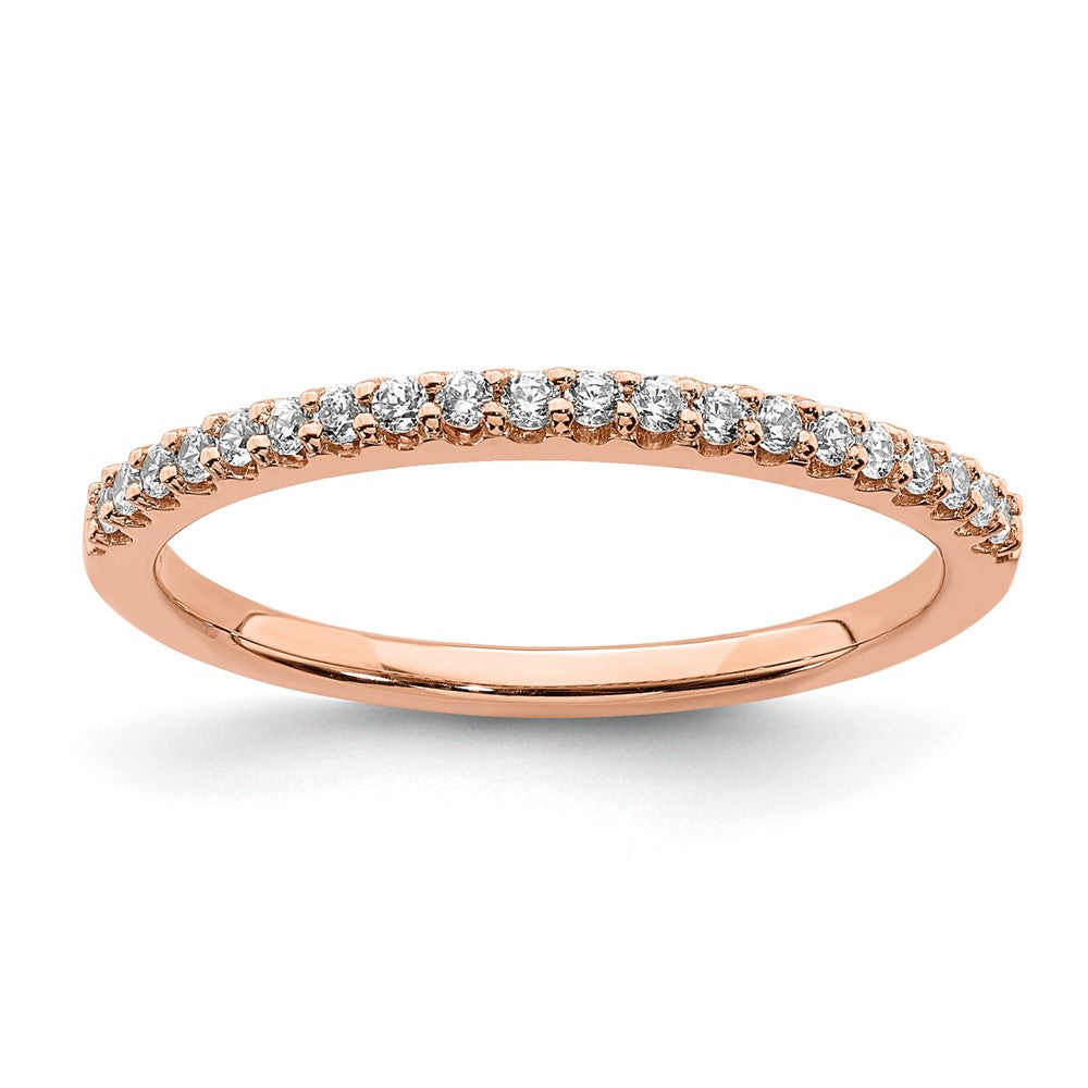 14K Roségold Ehering mit 0,2 ct. laborgezüchteten Diamanten, VS/SI+ G+