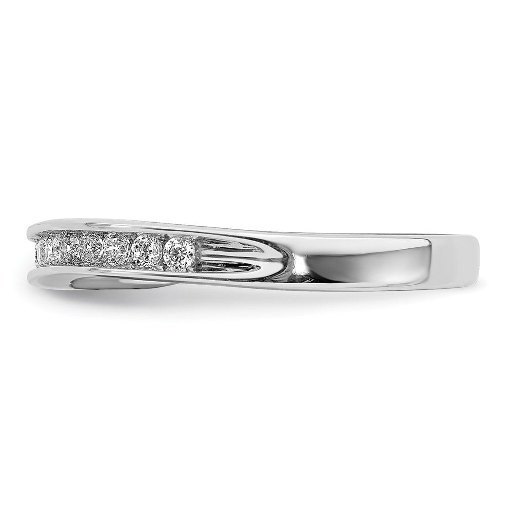 Ehering aus 14K Weißgold mit echten Diamanten