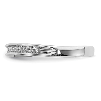 Ehering aus 14K Weißgold mit echten Diamanten