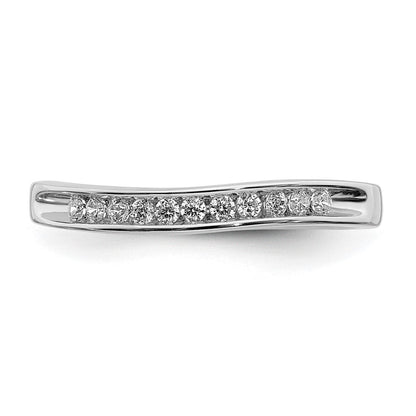 Ehering aus 14K Weißgold mit echten Diamanten