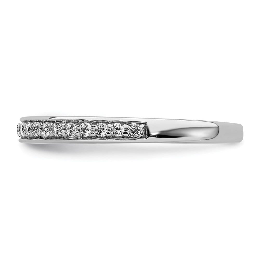 14K Weißgold Ehering mit echten Diamanten