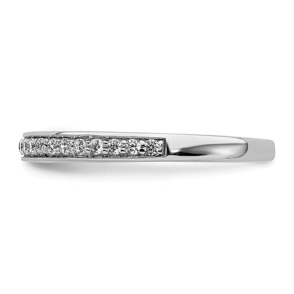 14K Weißgold Ehering mit echten Diamanten