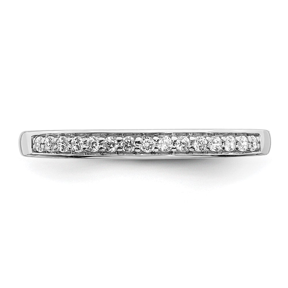 14K Weißgold Ehering mit echten Diamanten