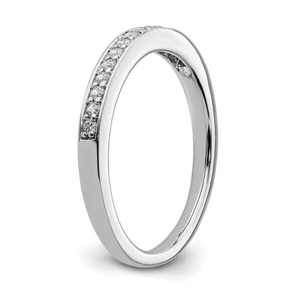 14K Weißgold Ehering mit echten Diamanten