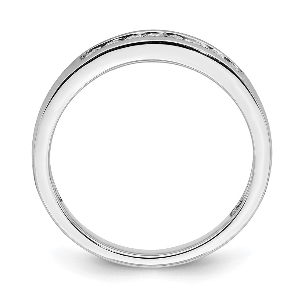 14K Weißgold Ring mit echten Diamanten