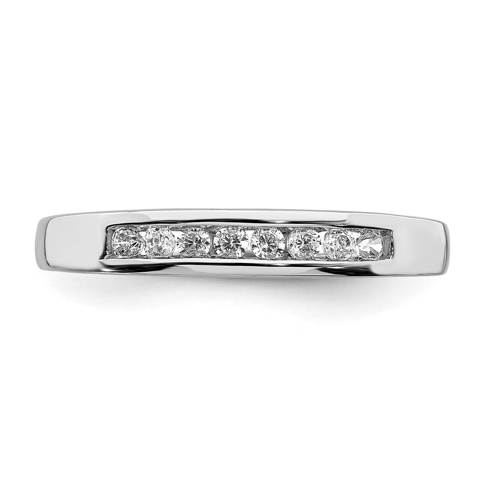 14K Weißgold Ring mit echten Diamanten
