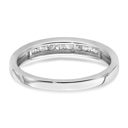 14K Weißgold Ring mit echten Diamanten