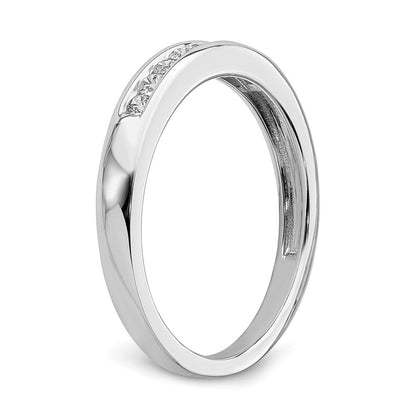 14K Weißgold Ring mit echten Diamanten