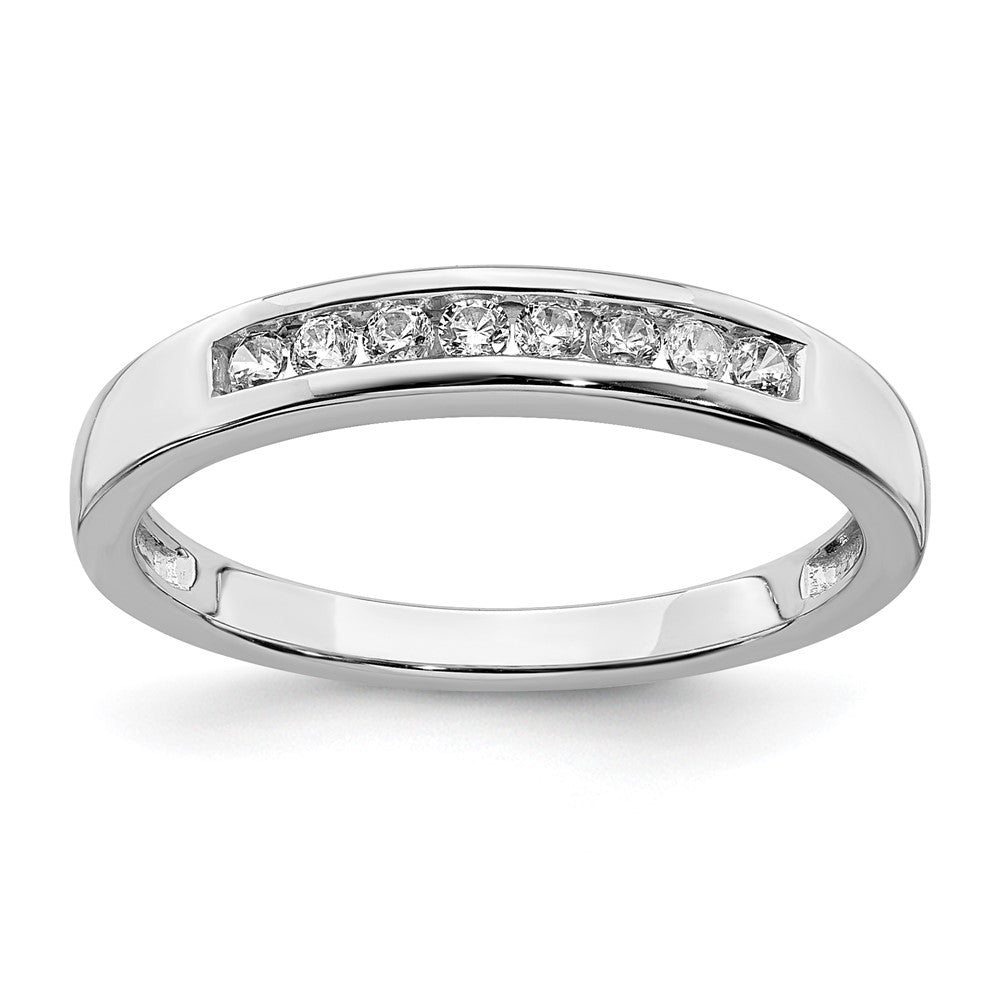 14K Weißgold Ring mit echten Diamanten