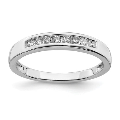 14K Weißgold Ring mit echten Diamanten
