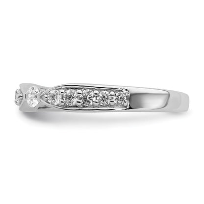 14K Weißgold Ring mit echten Diamanten