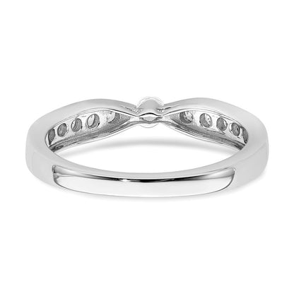 14K Weißgold Ring mit echten Diamanten