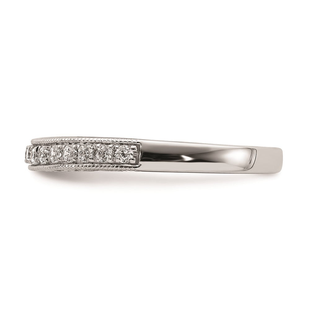 14K Weißgold Ring mit echten Diamanten