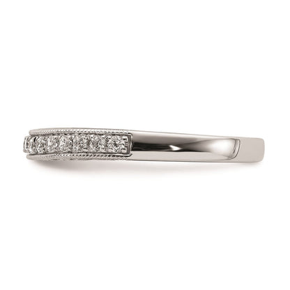 14K Weißgold Ring mit echten Diamanten