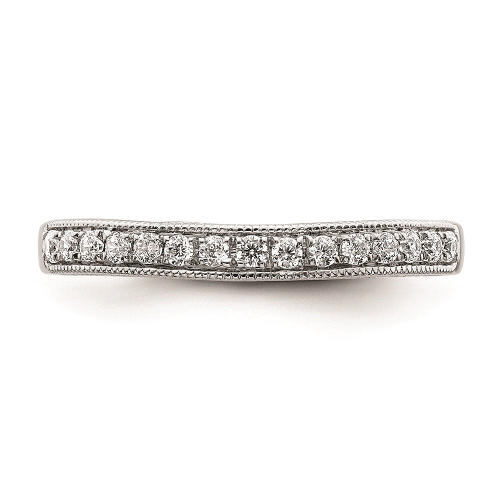 14K Weißgold Ring mit echten Diamanten