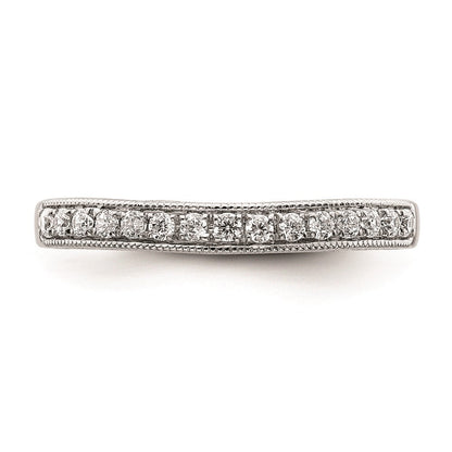 14K Weißgold Ring mit echten Diamanten