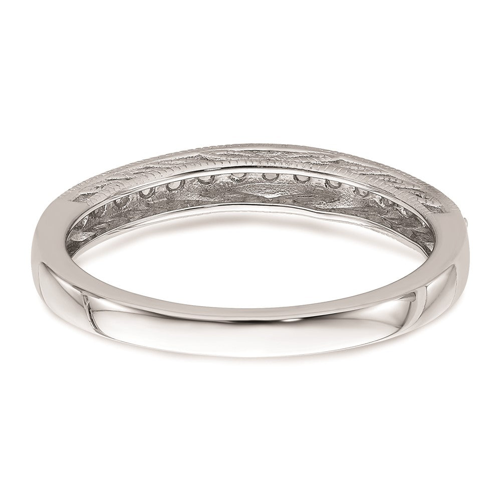 14K Weißgold Ring mit echten Diamanten