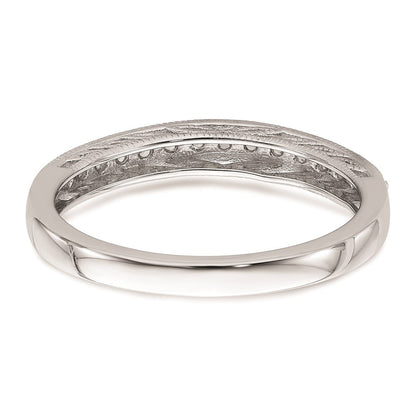 14K Weißgold Ring mit echten Diamanten