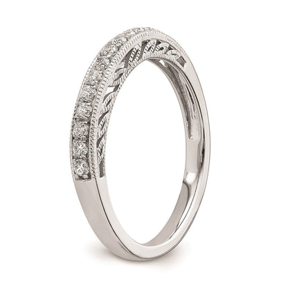 14K Weißgold Ring mit echten Diamanten
