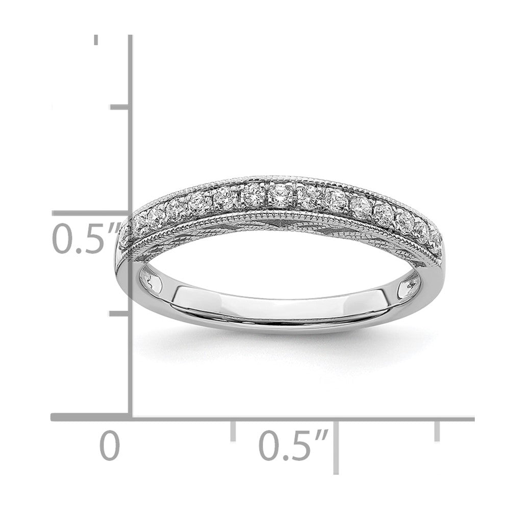 14K Weißgold Ring mit echten Diamanten