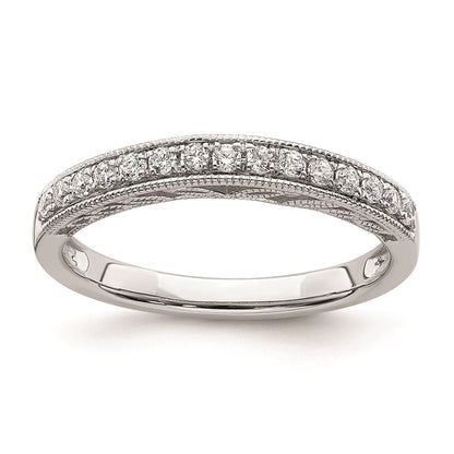 14K Weißgold Ring mit echten Diamanten