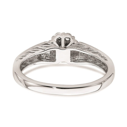 14K Weißgold Verlobungsring mit echten Diamanten