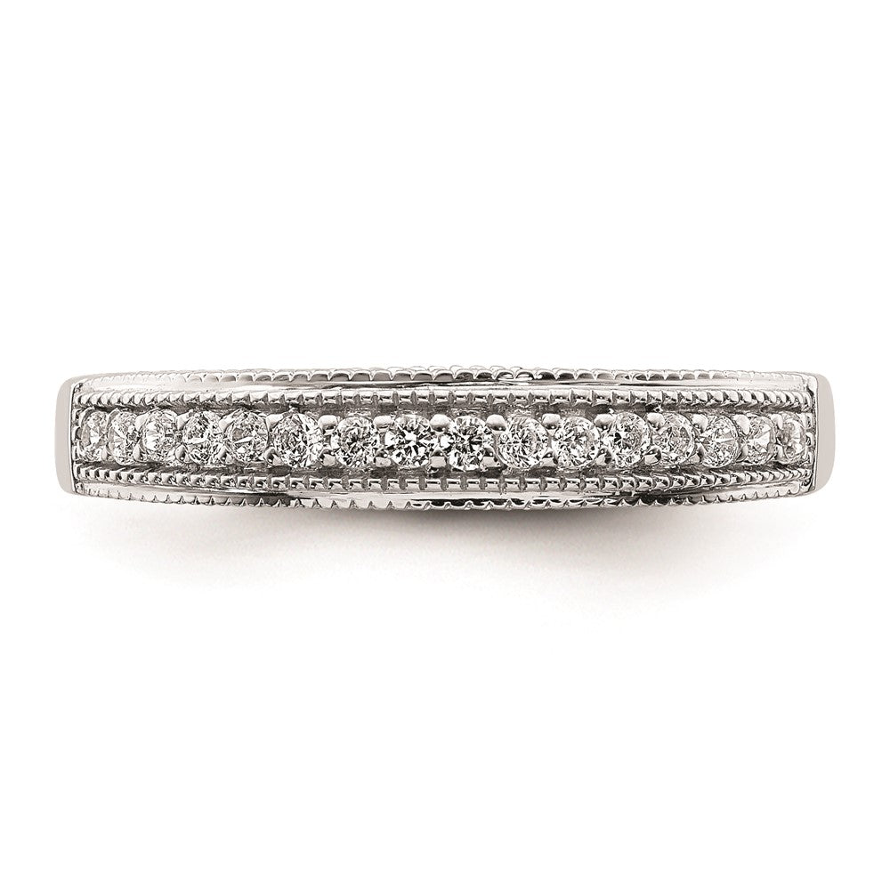 14K Weißgold Ring mit echten Diamanten
