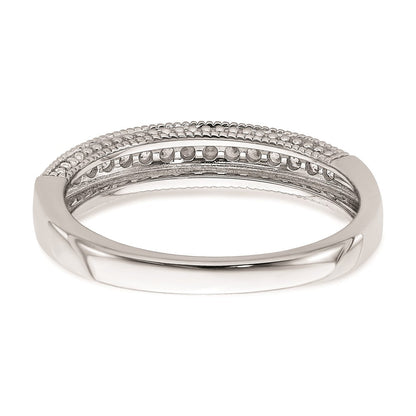 14K Weißgold Ring mit echten Diamanten