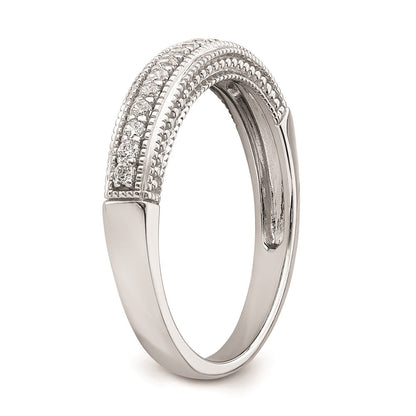 14K Weißgold Ring mit echten Diamanten