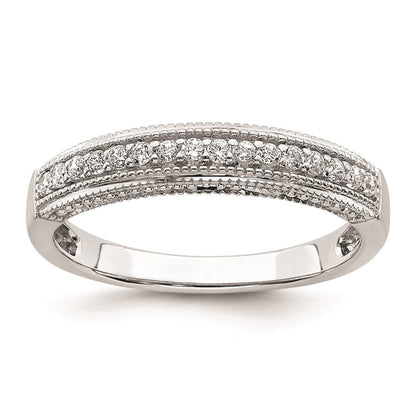 14K Weißgold Ring mit echten Diamanten