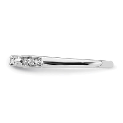 14K Weißgold Ring mit echten Diamanten