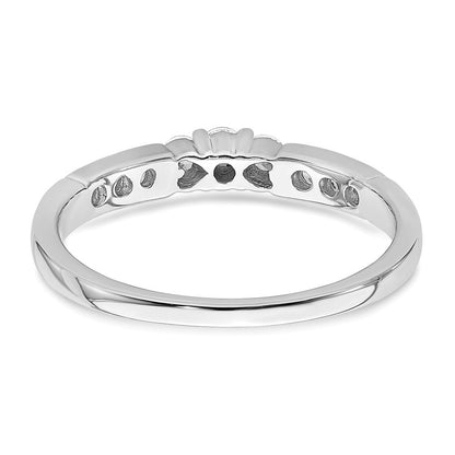 14K Weißgold Ring mit echten Diamanten
