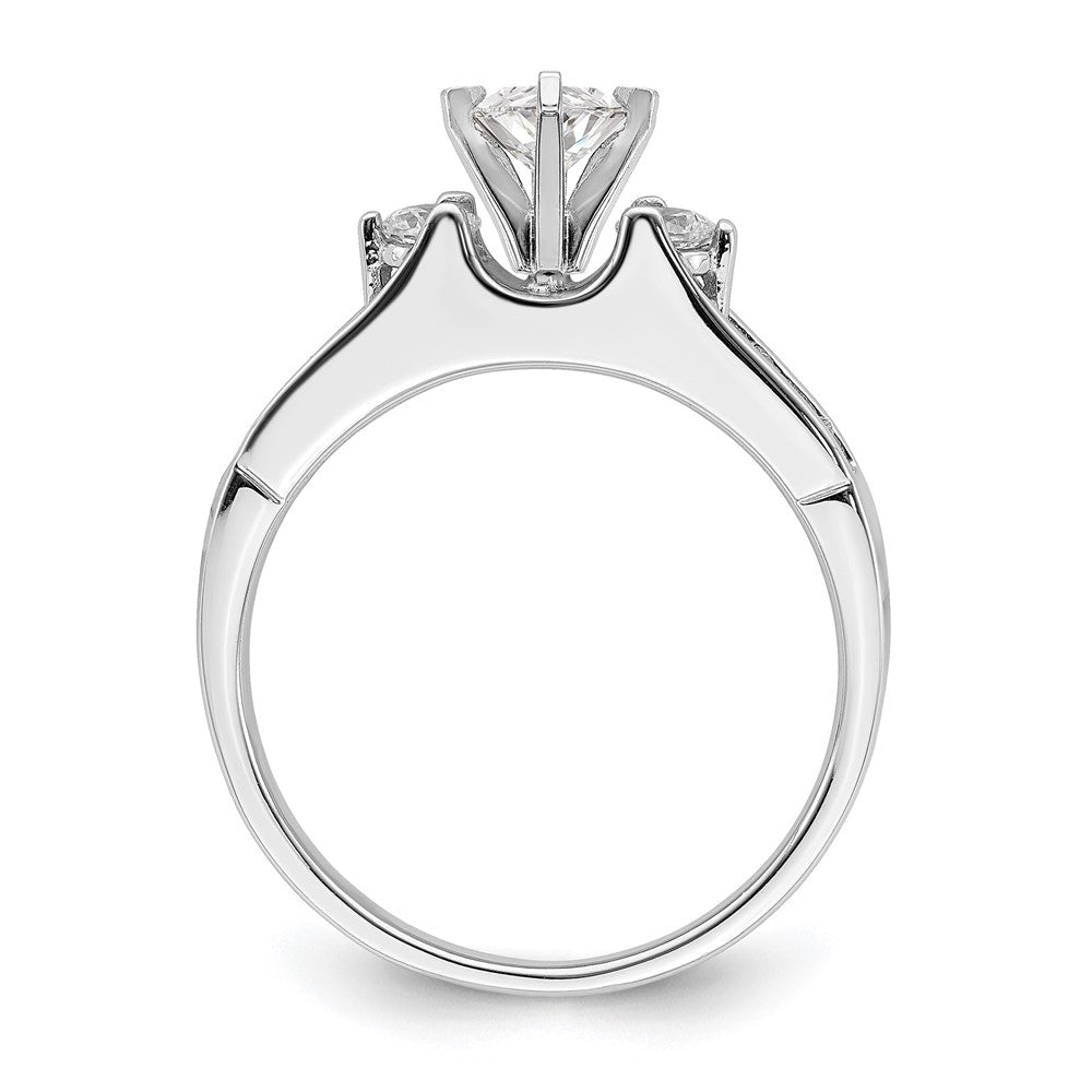 14K Weißgold Verlobungsring mit 0,625 ct. im Rundschliff, laborgezüchteten Diamanten VS/SI+ G+