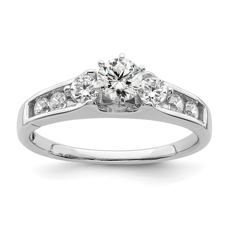 14K Weißgold 0,625 ct. Labor-gezüchteter Diamant VS/SI+ G+ Rund Verlobungsring