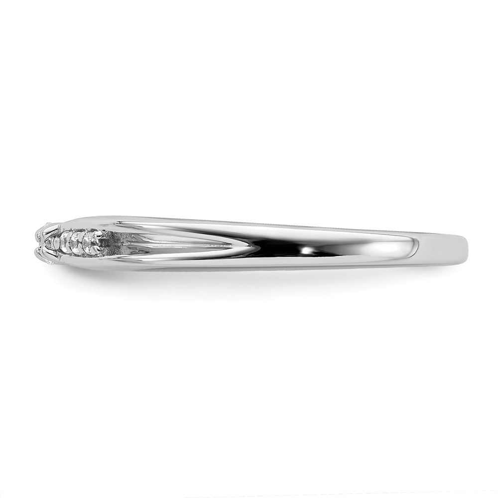 14K Weißgold Ring mit echten Diamanten