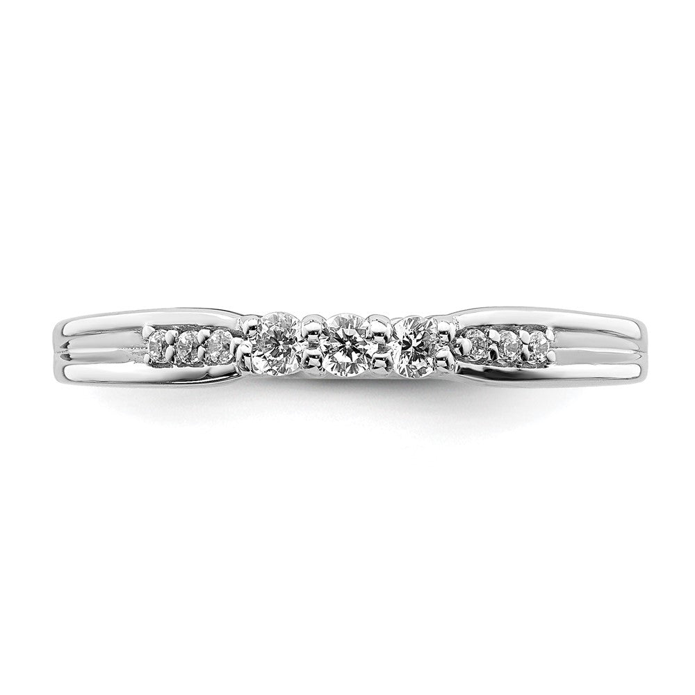 14K Weißgold Ring mit echten Diamanten